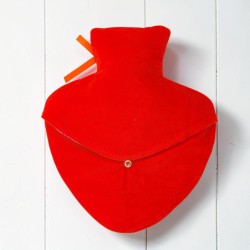 Wärmflasche Velvet Herz Pillar pink