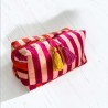 Kosmetiktasche Velvet pillar pink