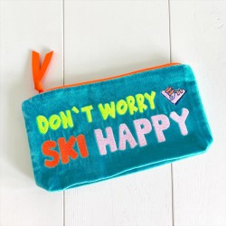 Täschchen Zip Velvet Ski happy petrol