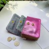 Kartenetui/Portemonnaie Leder Metallic pink