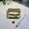 Kartenetui/Portemonnaie Leder Metallic gold