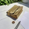 Kartenetui/Portemonnaie Leder Metallic gold
