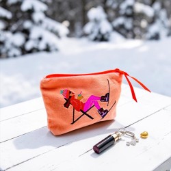 Täschchen Velvet Apres ski M apricot