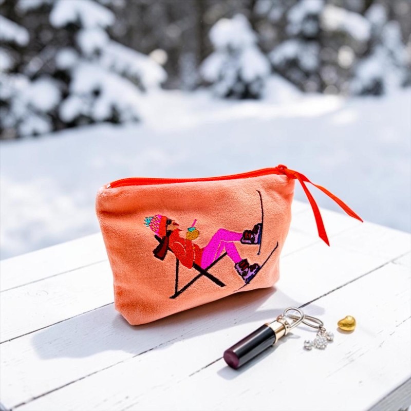 Täschchen Velvet Apres ski M apricot