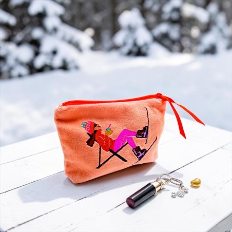 Täschchen Velvet Apres ski M apricot