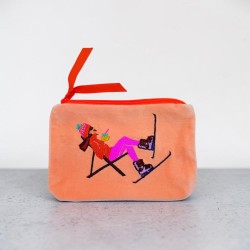 Täschchen Velvet Apres ski M apricot