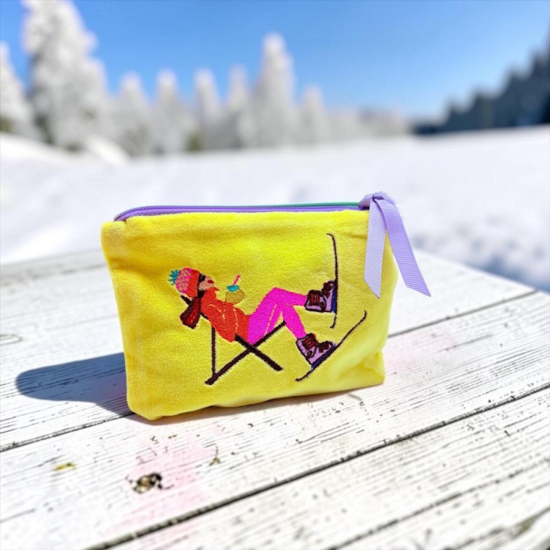Täschchen Velvet Apres ski M yellow