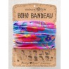 Stirn und Haarband Boho Neon Blu Pnk