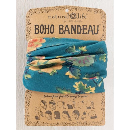 Stirn und Haarband Boho Teal Orng Clstr