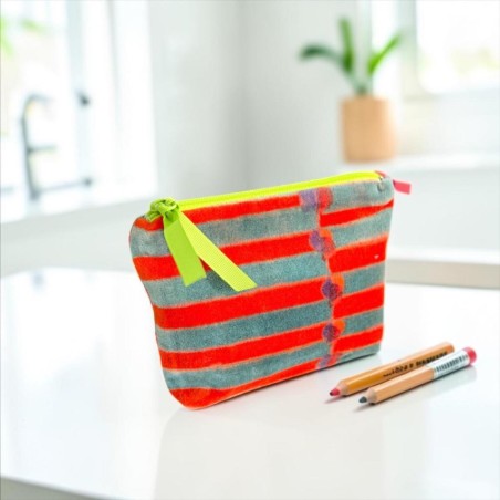 Täschchen Zip Velvet Pillar orange