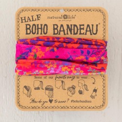 Stirn- und Haarband Boho Half Bandeau Pink OM Border