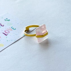 Ring DEEPSEA Silber vergoldet Rose square Sale