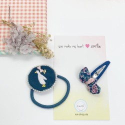 Haarclip-Haargummi Quak Set2