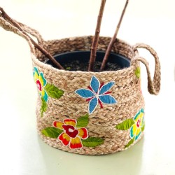 Korb Jute Flowers Large- SALE