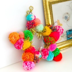 Dekoration Pompom Star L