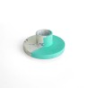 Kerzenhalter concrete round sm mint
