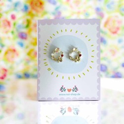 Ohrringe Pompadour circle red