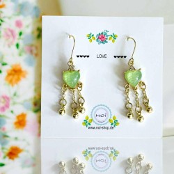 Ohrringe Heart mint