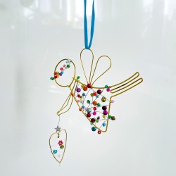 Dekoration FUNKEL Engel hanging heart