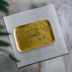 Mini Trinket Brass Travel the world