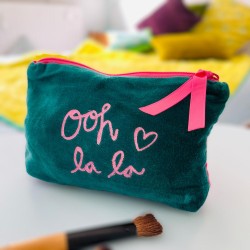 Pouch Zip Velvet OOPS & FRIENDS