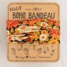 Bandeau et serre-tête Boho Half Bandeau Ditsy Garden Noir