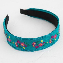 Headband Embroidered Turquoise