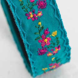 Serre-tête Embroidered Turquoise