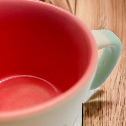 Mug L smiling face dots