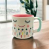 Mug L smiling face dots