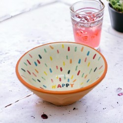 Bowl Müsli Ceramic Happy