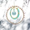 Suncatcher Decoration Double ring rosebleu Crystal