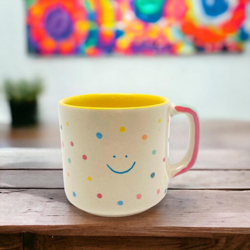 Tasse L Smiley dots