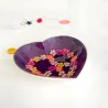 Trinket Dish heart Flowerheart Plum