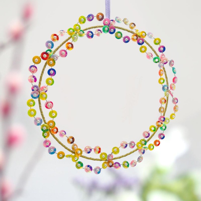 Décoration FUNKEL Flower Circle multi sparkle