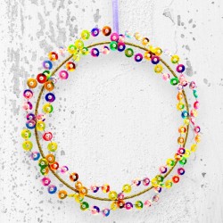 Décoration FUNKEL Flower Circle multi sparkle