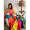 Blanket Cozy live happy Rainbow