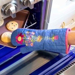 Oven glove folk flower
