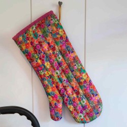 Oven glove folk flower