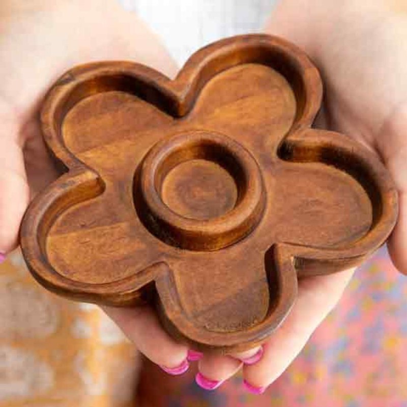 Wooden bowl Flower