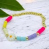 Bracelet Goldflower Colorblock elastic