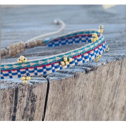 Armband Woven Tape 3goldbead turk