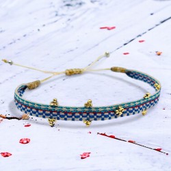 Bracelet Tissé Tape 3goldbead turk