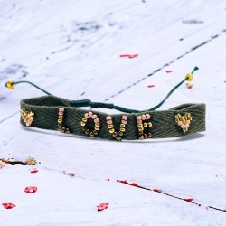 Bracelet Tissé Tape LOVE Beads