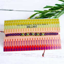 Armband Woven Tape bluegold 5 on dot