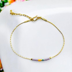 Bracelet ultrafine gold multibeads
