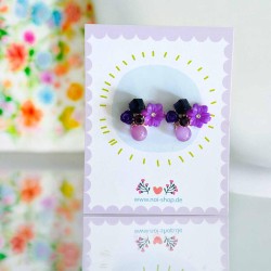 Earrings Pompadour viola