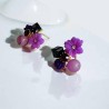 Boucles d'Oreilles Pompadour viola