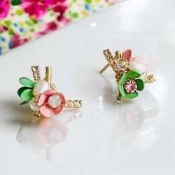 Ohrringe Pompadour starflower pastel