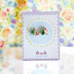 Boucles d´Oreilles Pompadour Starflower pastel